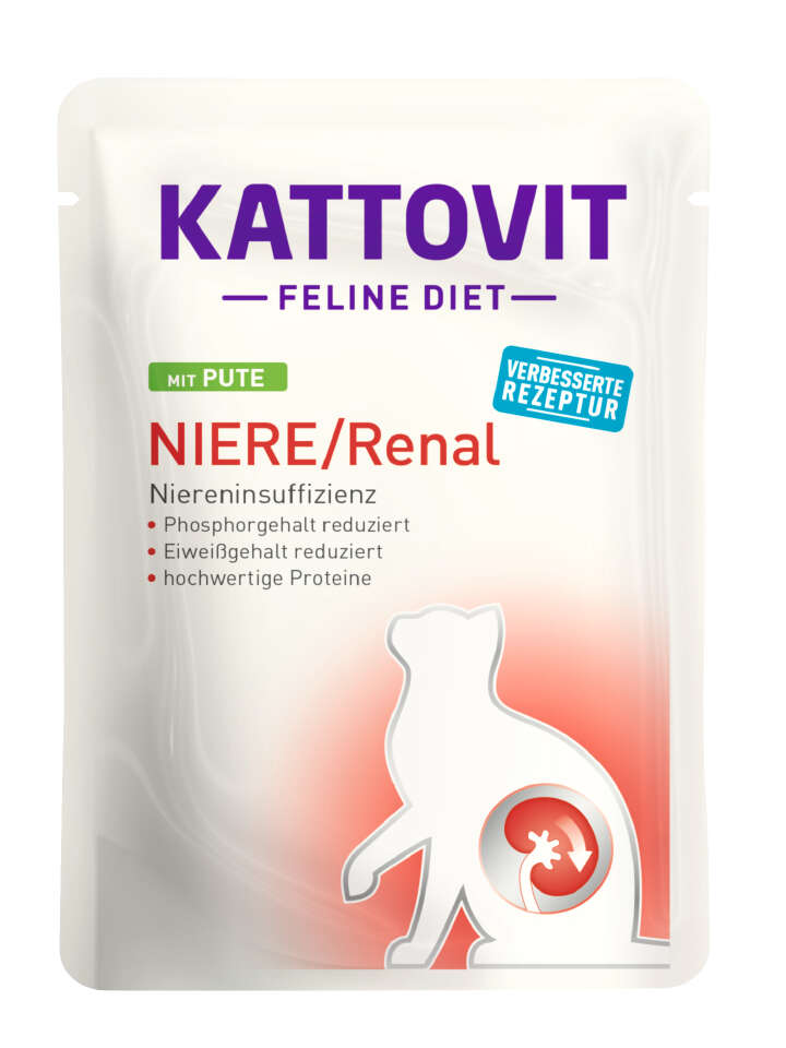 KATTOVIT Katzen-Nassfutter Feline Diet Niere/Renal mit Pute